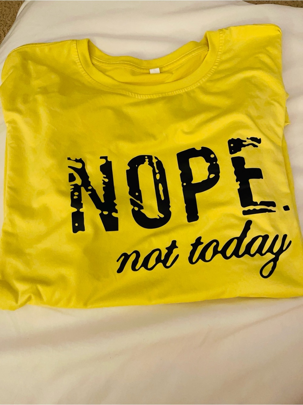 Kids' Yellow 'NOPE Not Today' Graphic Tee